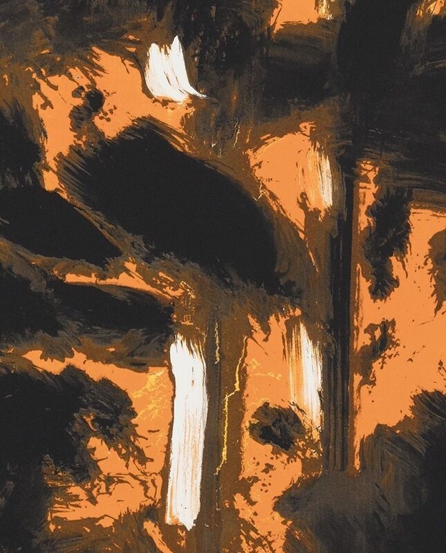 Alex Katz, ‘Sunrise Woodcut - 알렉스카츠’, 2021, Print, 6-colour / woodcut / screenprint on hand-torn fine art paper, Frank Fluegel Gallery