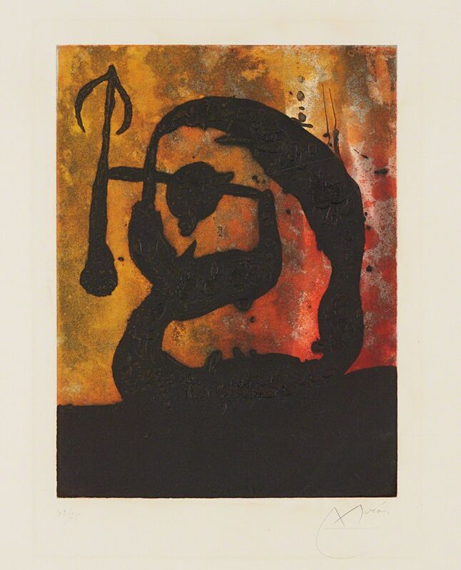 Joan Miró, ‘Tête flèche (Arrowhead)’, 1968, Print, Aquatint in colors with carborundum, on Mandeure rag paper, with full margins, Phillips