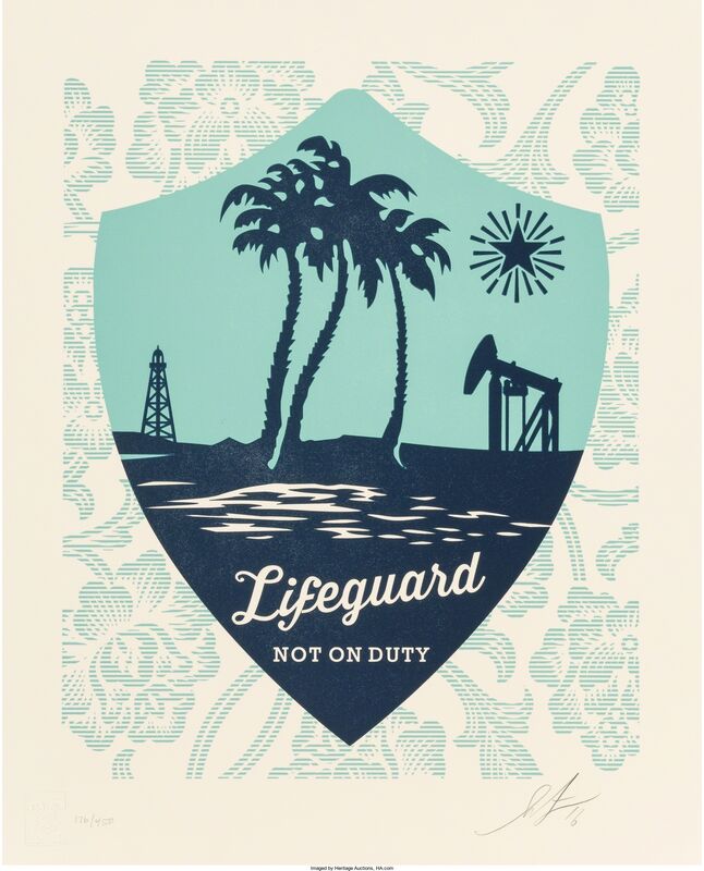 Shepard Fairey, ‘Lifeguard Not on Duty Letterpress’, 2016, Other, Letterpress in colors, Heritage Auctions