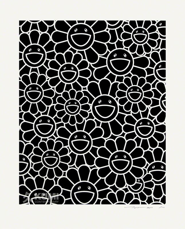 Takashi Murakami, ‘Flowers Black’, 2017, Print, Silkscreen, Kumi Contemporary / Verso Contemporary