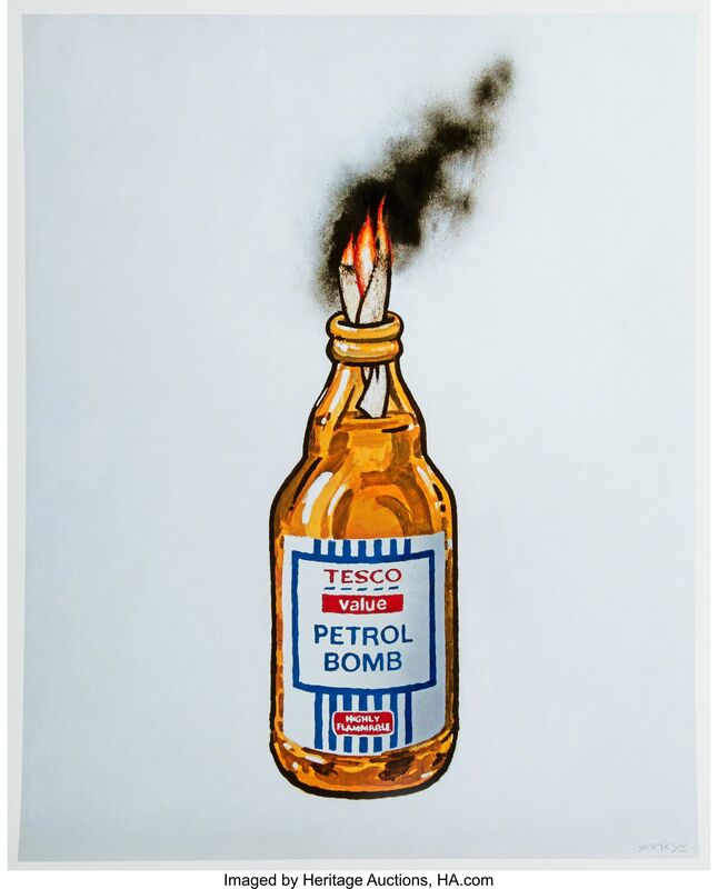 Banksy, ‘Tesco Value Petrol Bomb, poster’, 2011, Print, Offset lithograph in colors on satin white paper, Heritage Auctions