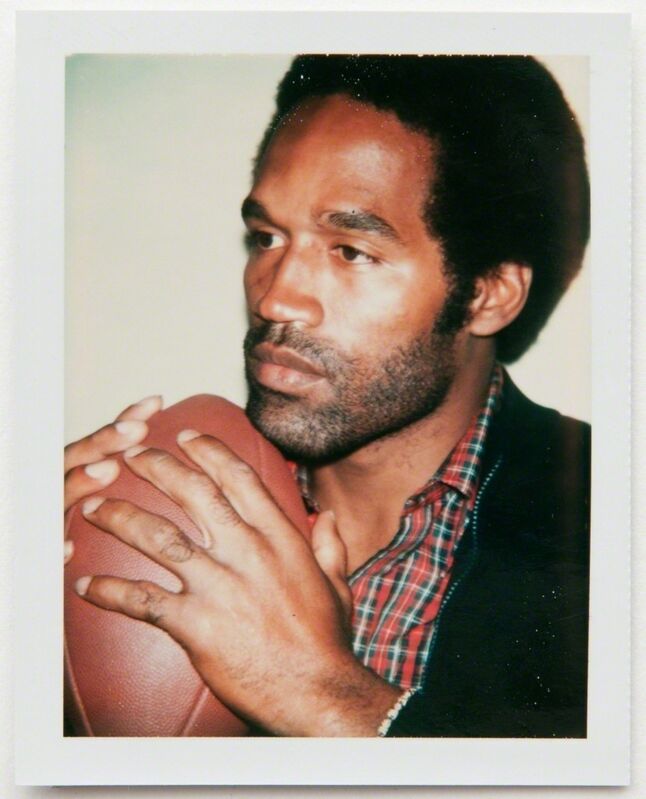 Andy Warhol, ‘Andy Warhol, Polaroid Photograph of OJ Simpson Holding a Football, 1977’, 1977, Photography, Polaroid, Hedges Projects