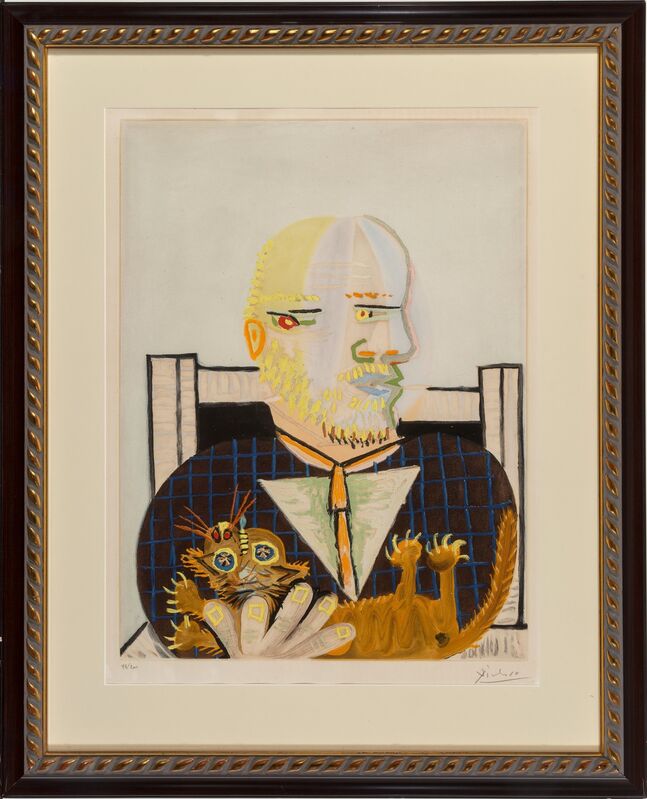 Pablo Picasso, ‘Vollard et son chat’, c. 1960, Print, Aquatint in colors on Arches paper, Heritage Auctions