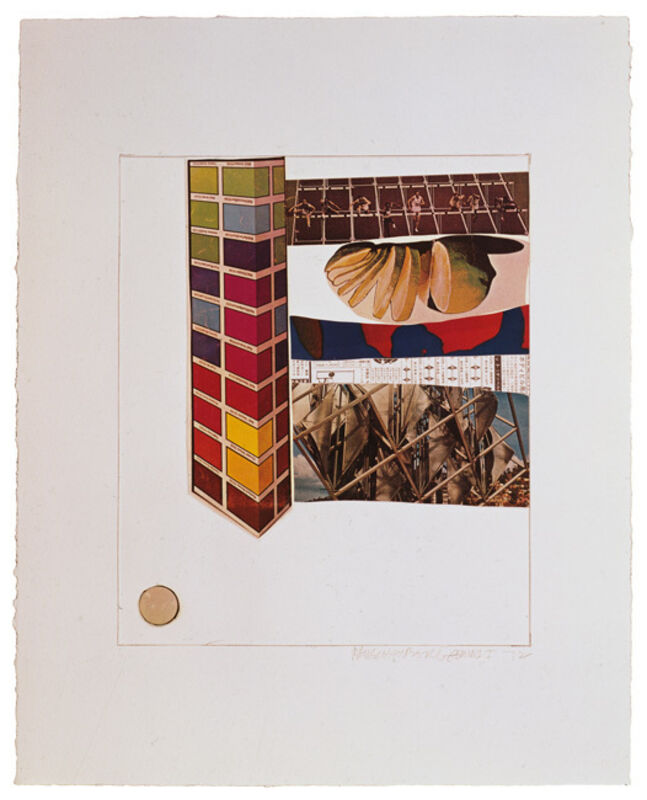 Robert Rauschenberg, ‘Horsefeathers Thirteen - IV’, 1972, Print, Offset lithograph/screenprint/pochoir/collage/embossing with unique collage, Upsilon Gallery