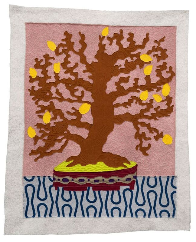 Michael C. Thorpe, ‘pomegranate tree (lemon tree)’, 2021, Textile Arts, Quilting cotton, batik fabric, thread, LaiSun Keane