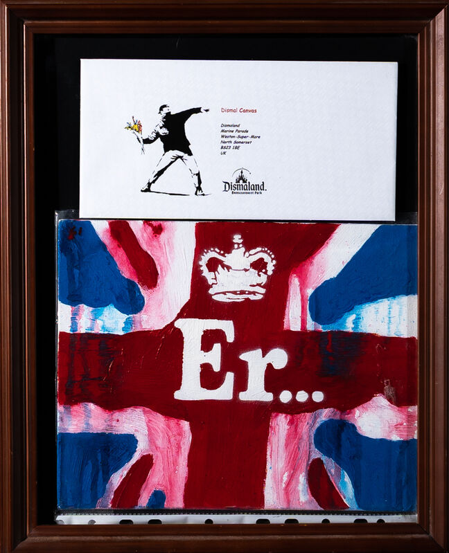 Banksy, ‘Dismaland British Flag’, 2015, Mixed Media, Painting/Stencil, Patrick Jones Gallery