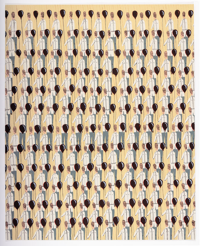 Ian Davis, ‘Black Balloons’, 2017, Print, Eight-color lithograph, Tamarind Institute