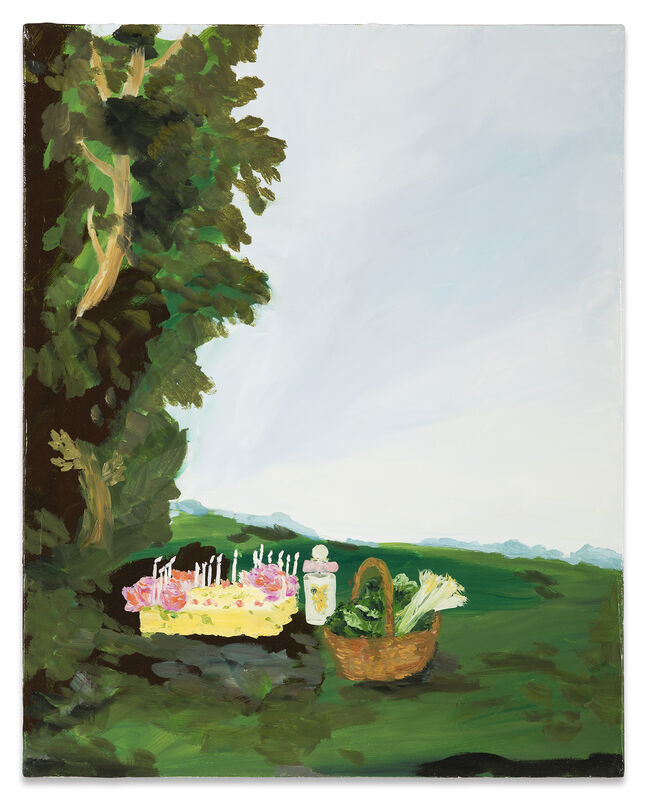 Karen Kilimnik, ‘the goddess Artemis's afternoon snack, Moreton-on-marsh, the cotswolds’, 2009, Painting, Water soluble oil color on canvas, Sprüth Magers