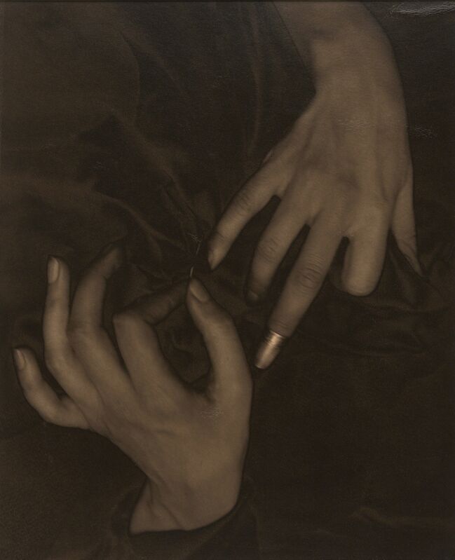 Alfred Stieglitz, ‘Georgia O'Keeffe--Hands and Thimble’, 1919, Photography, Palladium print, San Francisco Museum of Modern Art (SFMOMA) 