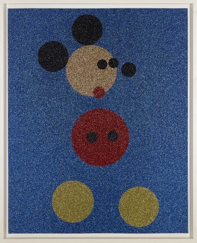Damien Hirst, ‘Mickey and Minnie (Blue and Pink Glitter)’, 2016, Print, Two screenprints in colours with glitter on wove, Roseberys