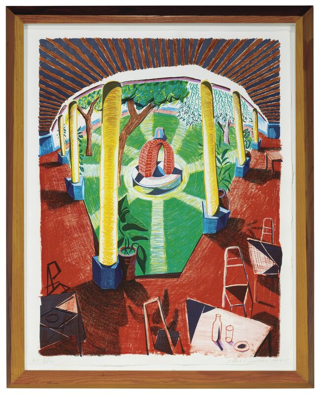 David Hockney, ‘View of Hotel Well III, from Moving Focus’, 1984-85, Print, Lithograph in colors, on TGL handmade paper, Christie's