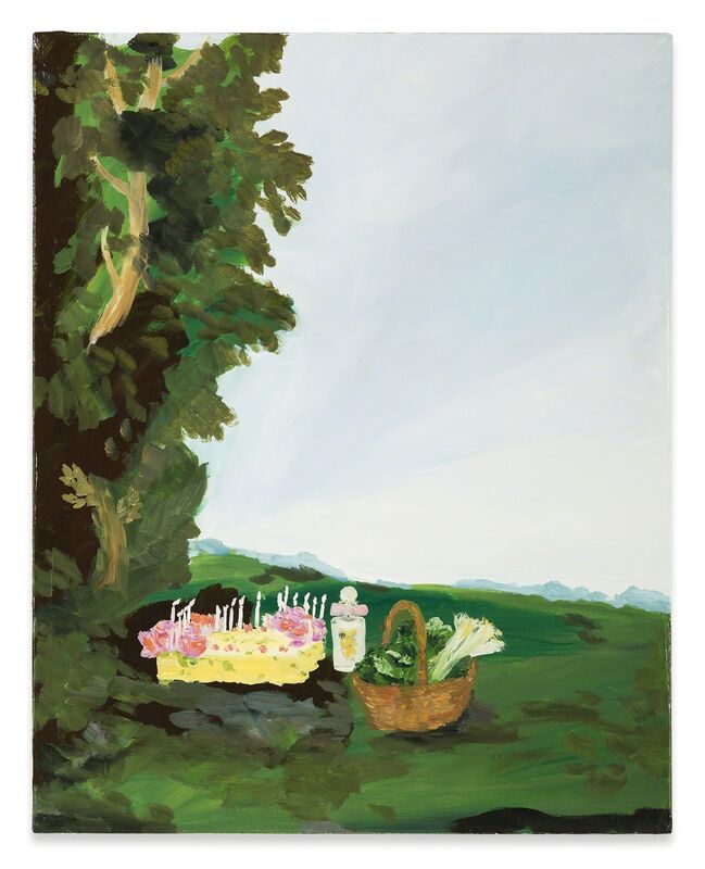 Karen Kilimnik, ‘the goddess Artemis's afternoon snack, Moreton-on-marsh, the cotswolds’, 2009, Painting, Water soluble oil color on canvas, Sprüth Magers