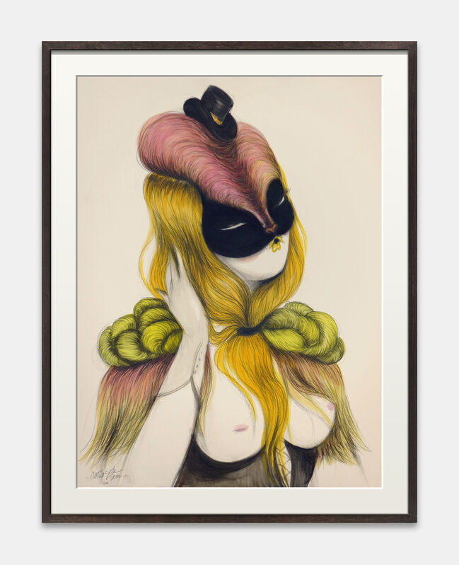 Miss Van, ‘Dark Mask’, 2013, Drawing, Collage or other Work on Paper, Acrylic and graphite on paper, Galerie Openspace