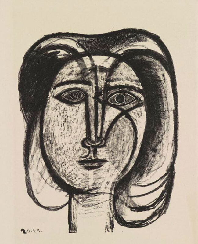 Pablo Picasso, ‘Tete de Femme ’, 1945, Print, Lithograph, one of 18 artist proofs aside from edition of 50,  Olsen Irwin
