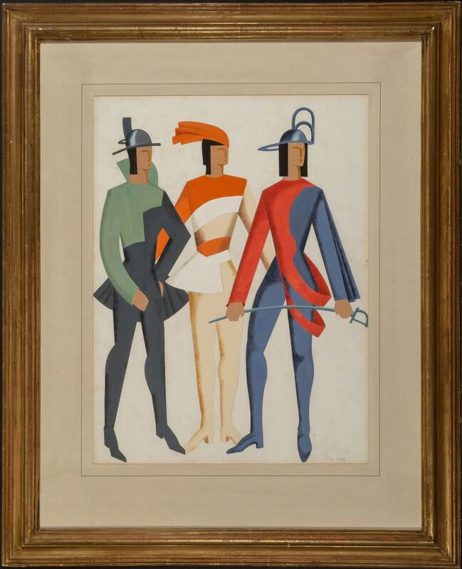 Alexandra Exter, ‘Trois Hommes - Don Juan’, 1929, Other, Gouache over pencil on paper, Heritage Auctions