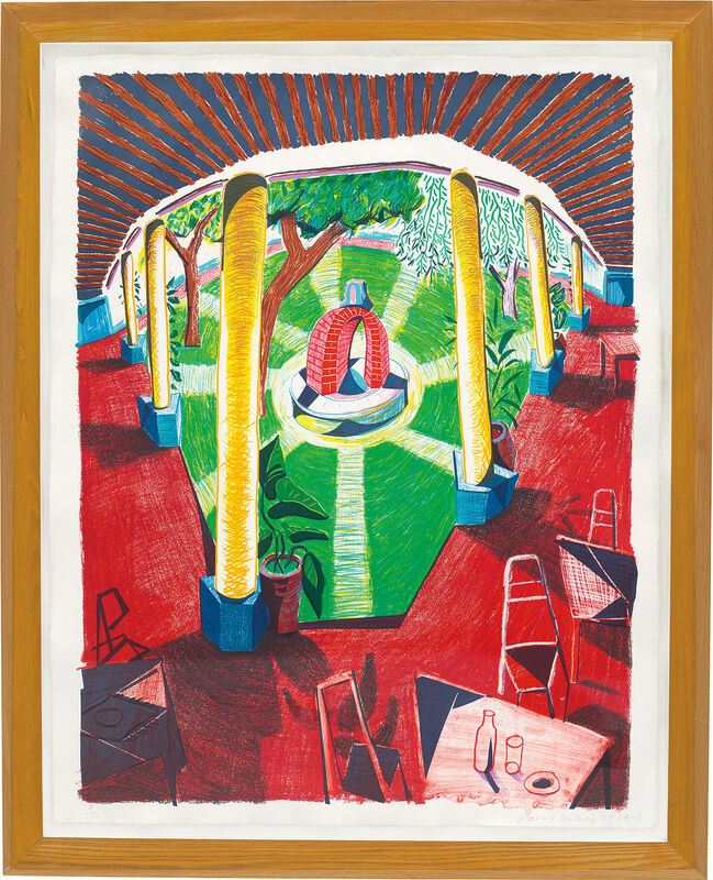 David Hockney, ‘Views of Hotel Well III, from Moving Focus Series’, 1984-85, Print, Lithograph in colours, on TGL handmade paper, with full margins., Phillips
