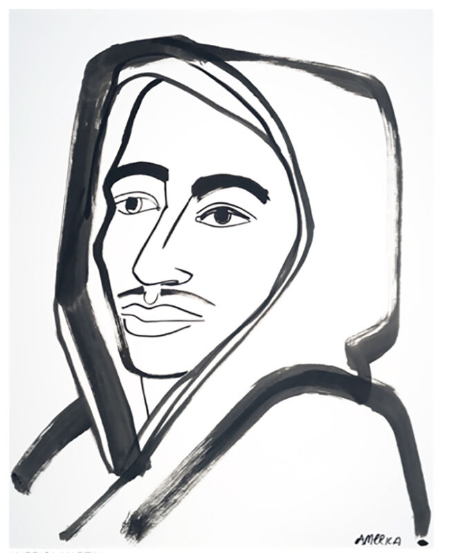 America Martin, ‘Tupac Shakur No.3’, 2021, Drawing, Collage or other Work on Paper, Ink on Paper, JoAnne Artman Gallery