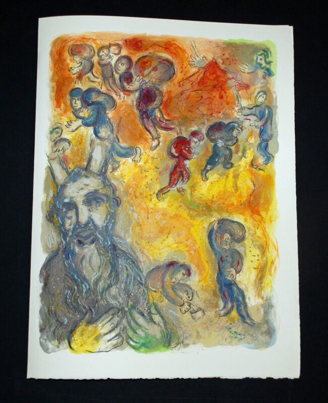 Marc Chagall, ‘Moses Sees the Sufferings of His People’, 1966, Print, Lithograph on Arches wove paper, Georgetown Frame Shoppe