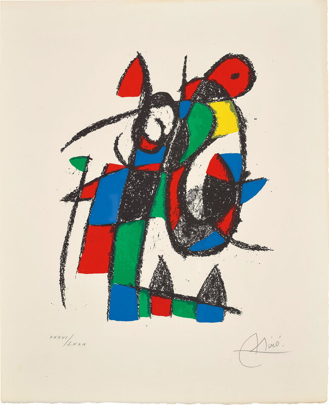 Joan Miró, ‘Joan Miró Lithographs II: one plate’, 1975, Print, Lithograph in colours, on Arches paper, with full margins., Phillips