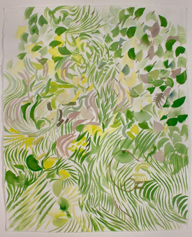 Tim Cross, ‘Green Garden II’, 2017, Painting, Gouache on paper, Linda Hodges Gallery