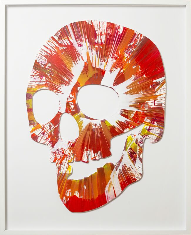 Damien Hirst, ‘Spin Painting - Red Skull’, 2009, Painting, Painting on paper, Rudolf Budja Gallery