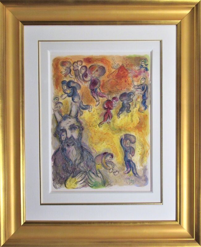 Marc Chagall, ‘Moses Sees the Sufferings of his People, from the suite, The Story of Exodus’, 1966, Print, Color lithograph, Joseph Grossman Fine Art Gallery