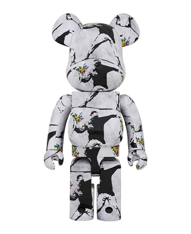 Banksy, ‘Be@rbrick 'Flower Thrower' (Rare Blind-Box "Chase" figure)’, 2020, Sculpture, Collectible painted vinyl figure., Signari Gallery