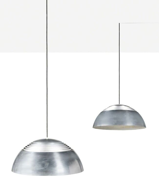Arne Jacobsen, ‘Pair of hanging lamps’, 1960, Design/Decorative Art, Aluminum, Aguttes