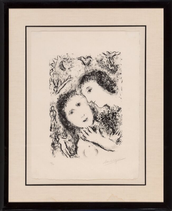 Marc Chagall, ‘Le couple aux anges’, 1979, Print, Lithograph on Japon paper, Heritage Auctions