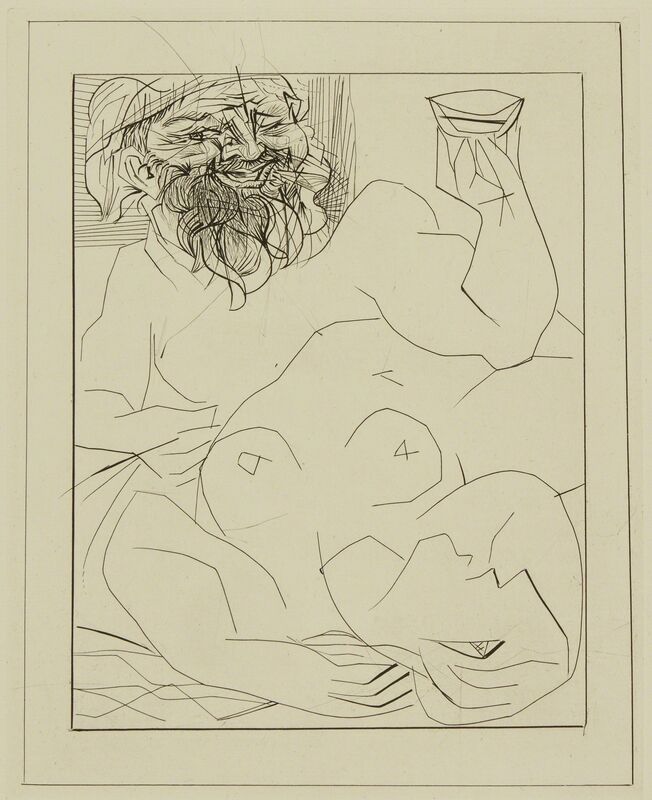 Pablo Picasso, ‘Bacchus et Marie-Thérèse (en Ariane?) (B. 284; Ba. 432)’, Print, Engraving and drypoint, Sotheby's