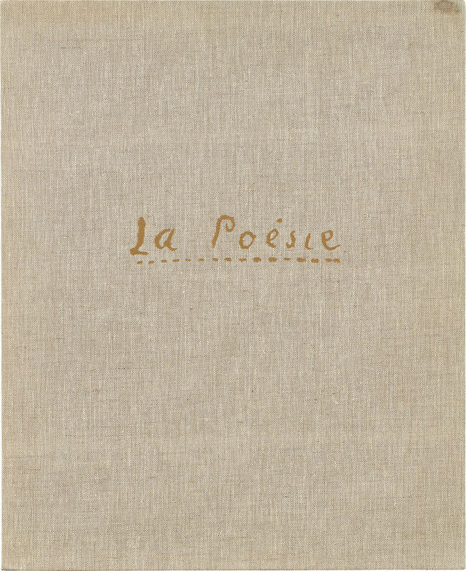 Marc Chagall, ‘La Poésie (Poetry) (M. 898, C. 100)’, 1976, Print, Complete folio including one lithograph in colors, on Arches paper, with full margins, loose and folded (as issued), contained in the original wove paper folio with black printing on the front, all contained in the original beige cloth-covered slipcase with gold printed title on the front., Phillips