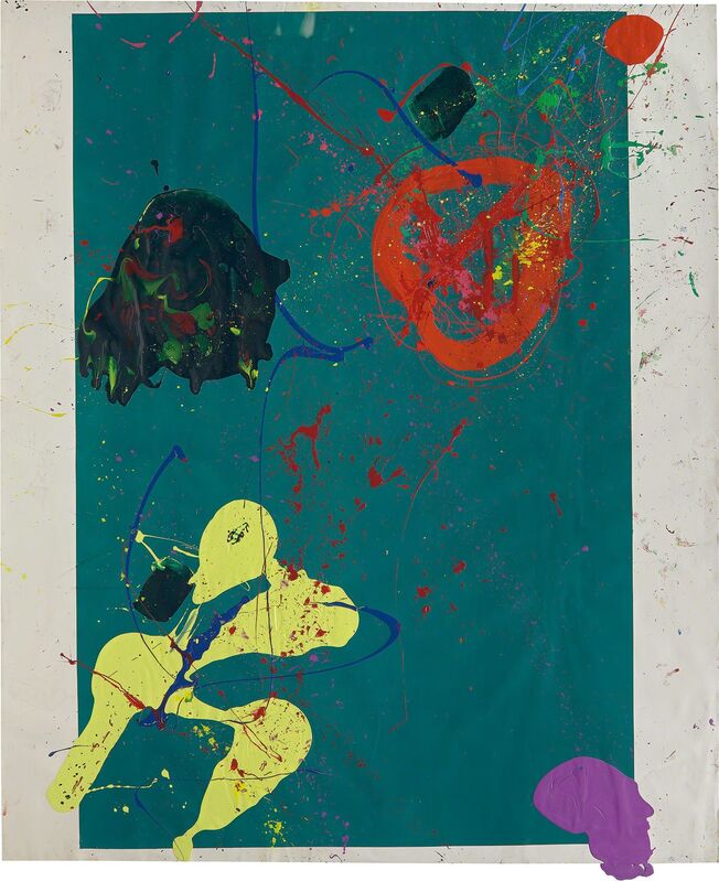 Sam Francis, ‘Untitled’, circa 1990, Painting, Acrylic and silkscreen ink on paper, Phillips