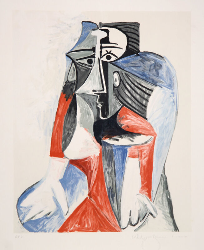 Pablo Picasso, ‘Femme Assise’, 1973-originally 1960, Print, Lithograph on Arches Paper, RoGallery