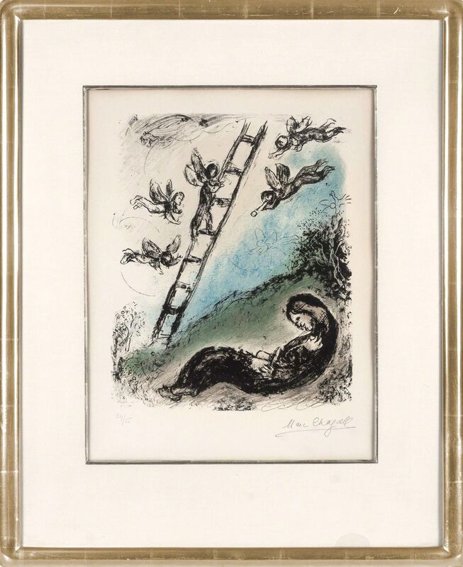 Marc Chagall, ‘Jacob Et Les Anges (M. 966)’, 1980, Print, Color lithograph, on Arches paper, Doyle