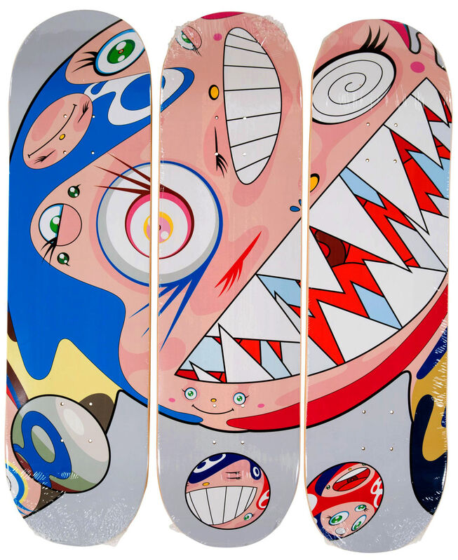 Takashi Murakami, ‘Takashi Murakami DOB Skateboard Decks (Set of 3 Takashi Murakami skate decks)’, 2018, Design/Decorative Art, Screenprint on 3 maplewood skateboard decks, Lot 180 Gallery