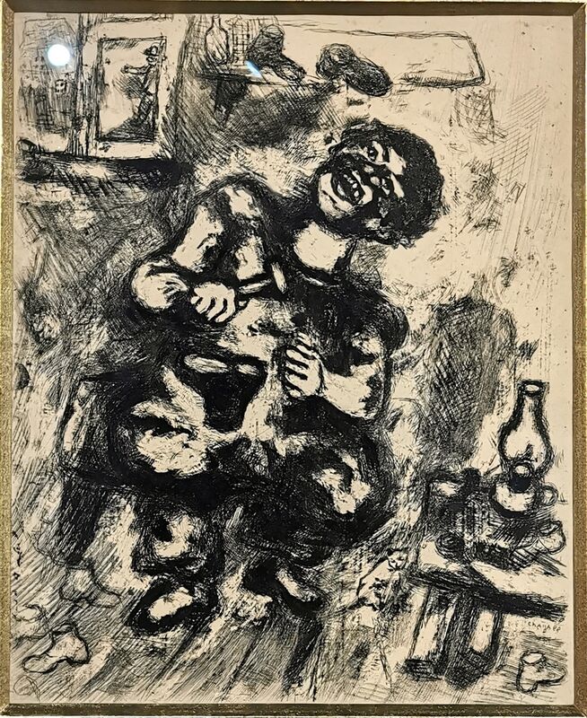 Marc Chagall, ‘The shoemaker - La Fontaine's Fable’, 1927-1930, Reproduction, Etching, signed on plate, In Arte Veritas