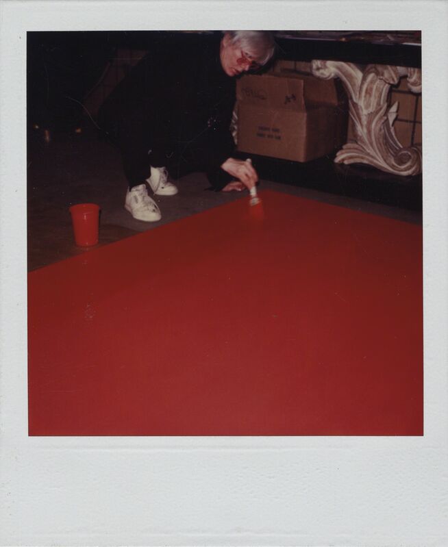 Andy Warhol, ‘Andy Painting’, ca. 1984, Photography, Unique polaroid print, Christie's Warhol Sale 