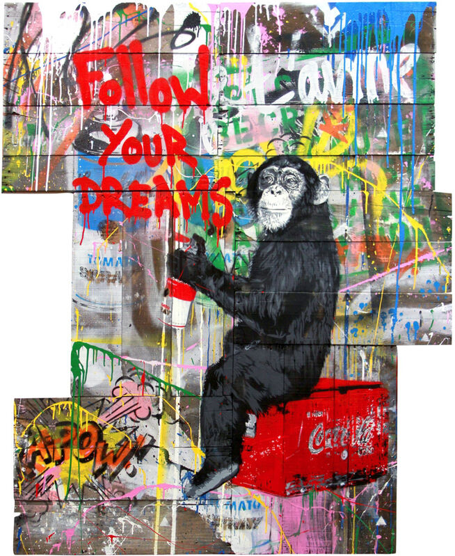 Mr. Brainwash, ‘Everyday Life’, 2019, Mixed Media, Stencil and Mixed Media on Wood Panels, ZK Gallery