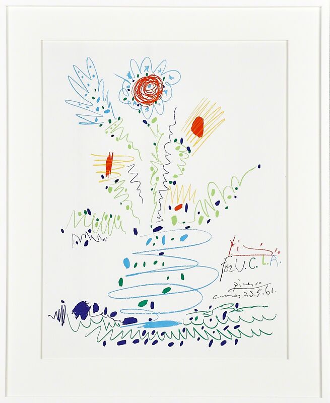 Pablo Picasso, ‘Flowers, for U.C.L.A.’, 1961, Print, Lithograph in colors, Rago/Wright/LAMA
