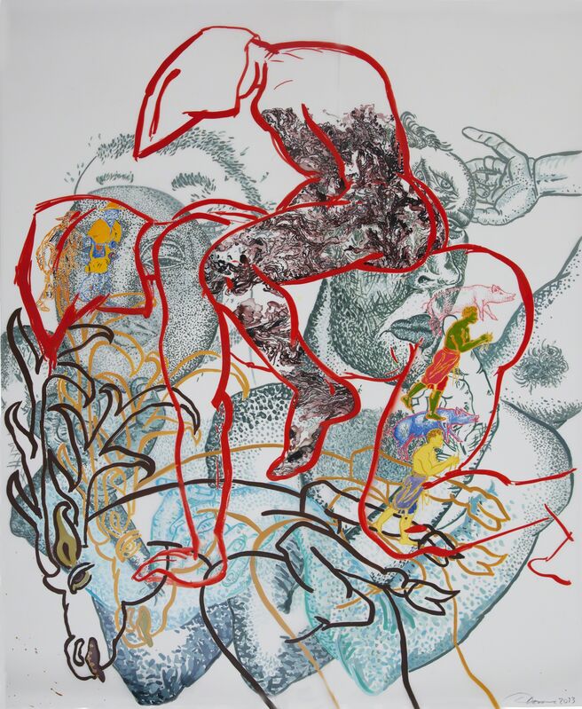 Daniel Heyman, ‘To Ride the Son (Dartmouth)’, 2013, Painting, Oil on mylar, Cade Tompkins Projects