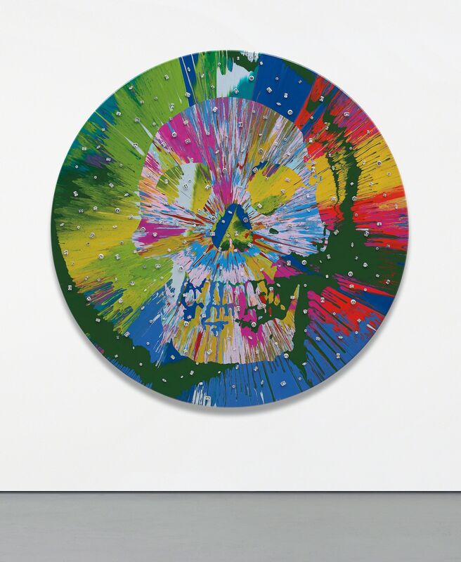 Damien Hirst, ‘Beautiful Ataguju Abreaction Painting for Mark (with Diamonds)’, 2011, Mixed Media, Cubic zirconia and household gloss on canvas, Phillips