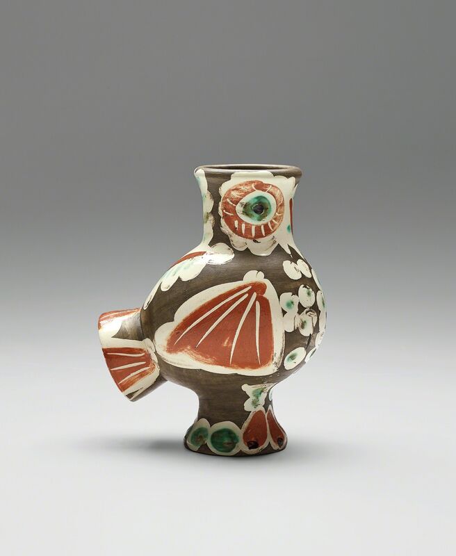 Pablo Picasso, ‘Chouette (Owl)’, 1968, Design/Decorative Art, White earthenware turned vase, painted in colours with knife engraving and partial brushed glaze., Phillips