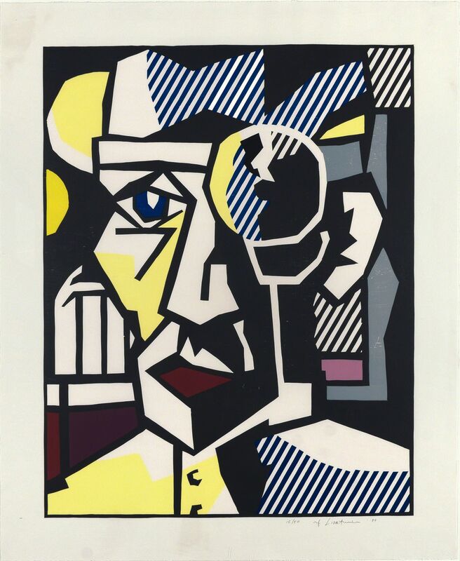 Roy Lichtenstein, ‘Dr Waldman, from Expressionist Woodcut Series ’, 1980, Print, Woodcut with embossing on Arches Cover paper, Fine Art Mia