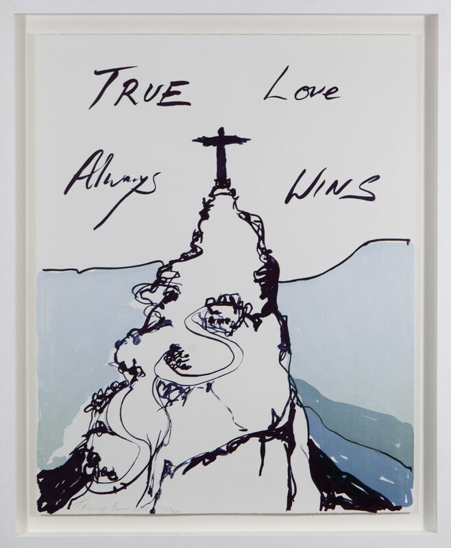 Tracey Emin, ‘True Love Always Wins’, 2016, Print, Four colour lithographic print on Somerset 300gsm Velvet White paper.  Edition of 300. Signed, numbered, and dated by the artist. Immaculately framed in contemporary white moulding., The Drang Gallery