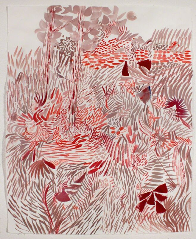 Tim Cross, ‘Red Forest’, 2017, Drawing, Collage or other Work on Paper, Gouache on paper, Linda Hodges Gallery