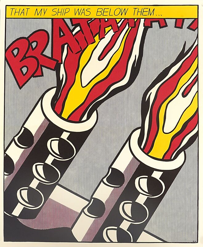 Roy Lichtenstein, ‘As I Opened Fire Triptych’, 2000, Print, Three offset lithographs in colors, Rago/Wright/LAMA