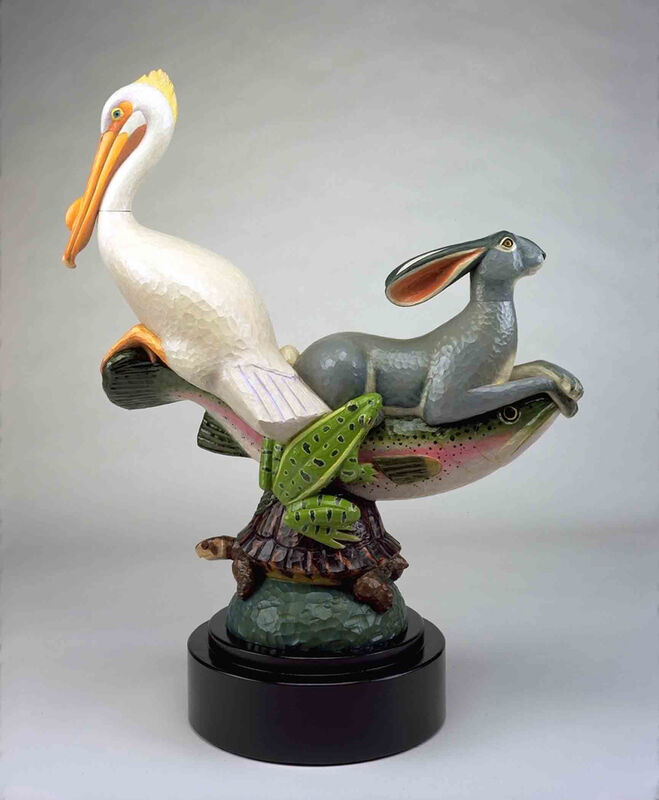 David Everett, ‘Longboat’, 2004, Sculpture, Polychromed mahogany, Valley House Gallery & Sculpture Garden