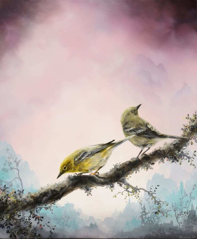Brian Mashburn, ‘Spring (Pine Warblers)’, 2020, Painting, Oil on panel, Haven Gallery