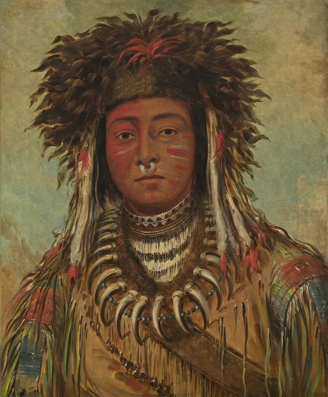 George Catlin, ‘Boy Chief - Ojibbeway’, 1843, Painting, Oil on canvas, National Gallery of Art, Washington, D.C.