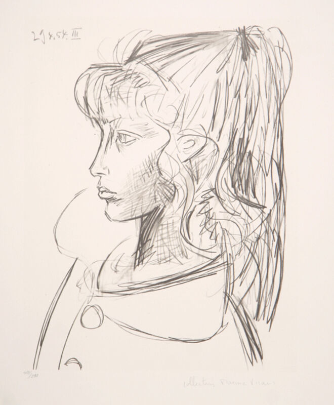 Pablo Picasso, ‘Sylvette de Profil Gauche, 1954’, 1979-1982, Print, Lithograph on Arches paper, RoGallery